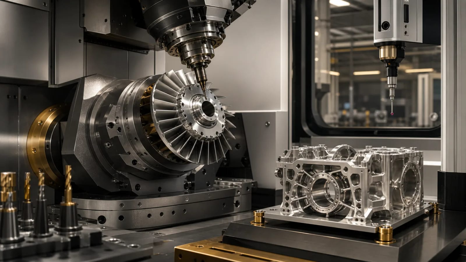 Havacılık uzay ve savunma sanayi için beş eksenli CNC ile işlenen hassas metal parçalar