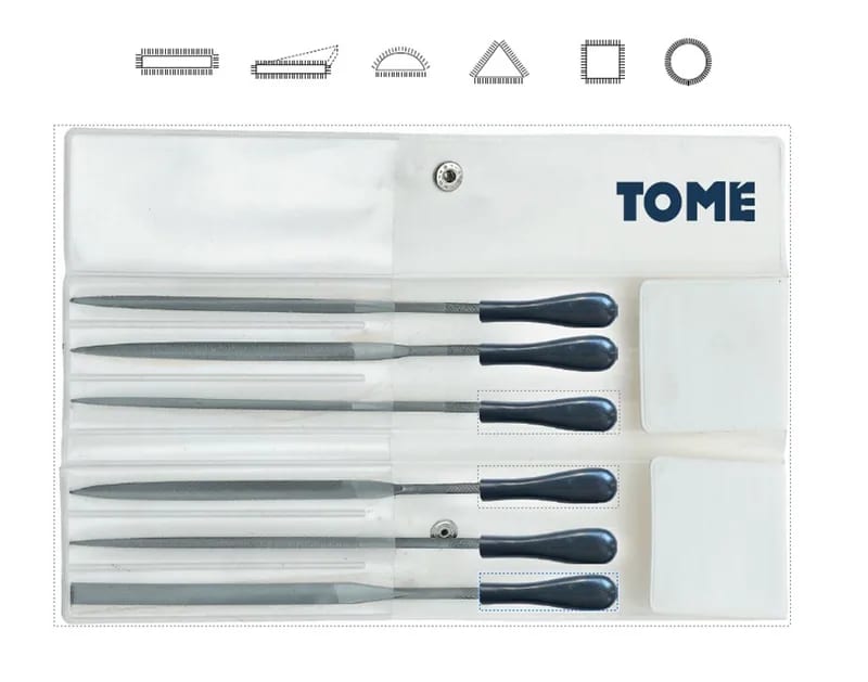 140mm TOME SAATÇİ EĞE TAKIMI SAPLI 12 PARÇA