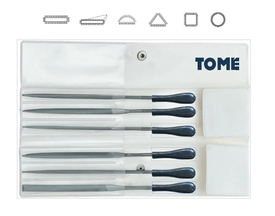 200mm TOME SAATÇİ EĞE TAKIMI SAPLI 12 PARÇA